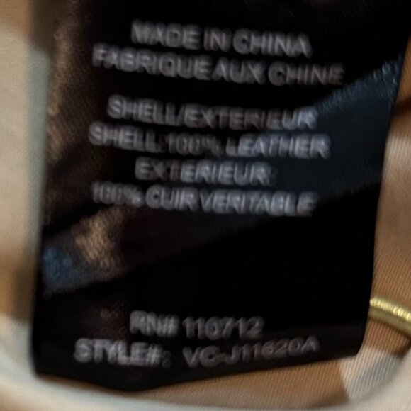 Luxurious VIGOSS - Beige Leather Jacket - Women's Small - NWOT's - Picture 10 of 11